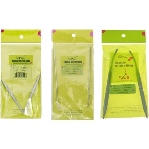 7 Pieces Magnetized Aluminum Circular Knitting Needle Hand Knitting Tool for Any Weave Yarn Projects, 7 Sizes