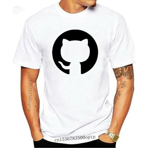 New Github men T-SHIRT for developer Programmer programming Hacker Geeks Github Logo Tops Tees Printed Men