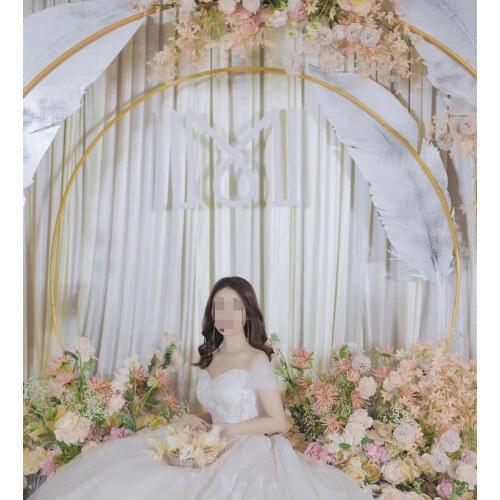 New wedding props Iron arches Aisle Aisle Decoration Forest Department Wedding Arrangement Decoration Circular Arches