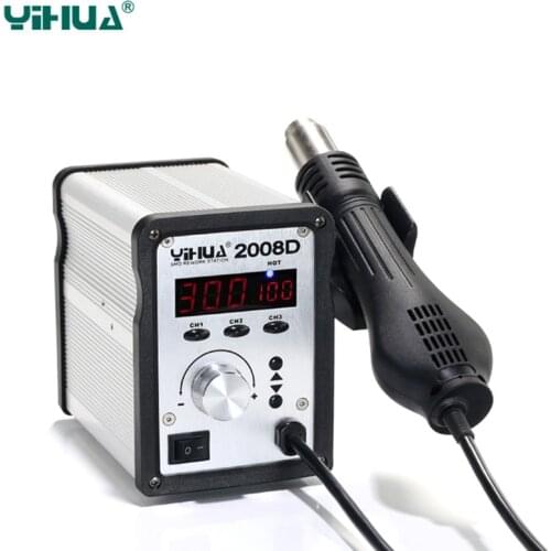 YIHUA 2008D Temperature Adjustable SMD Rework Station , Hot-Air Soldering Station