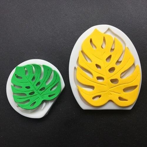 Monstera Deliciosa Leaves Silicone Mold Fondant Cake Decorating Tools Candy Chocolate Gumpaste Mold
