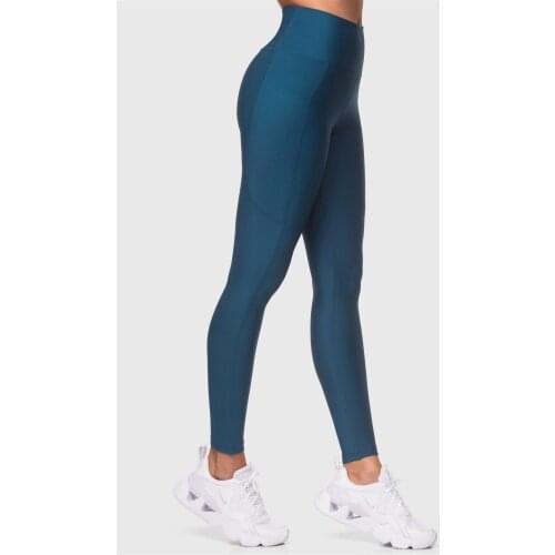 Superstacy High Waist Pockets Oil Blue Sports Leggings