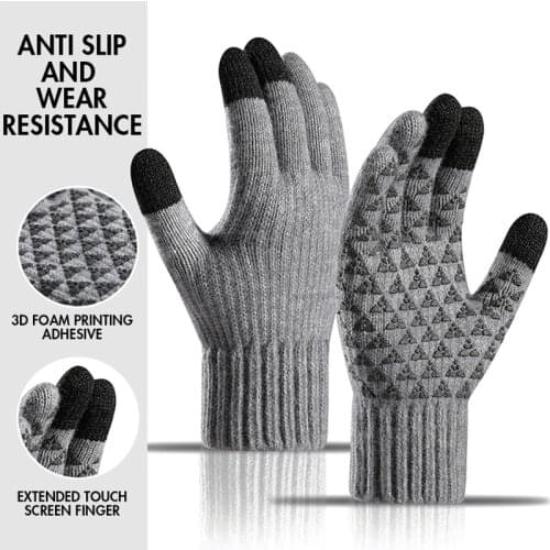 Unisex Touchscreen Winter Thermal Warm Bicycle Bike Ski Outdoor Camping Hiking Motorcycle Gloves Sports Full Finger Thick Gloves