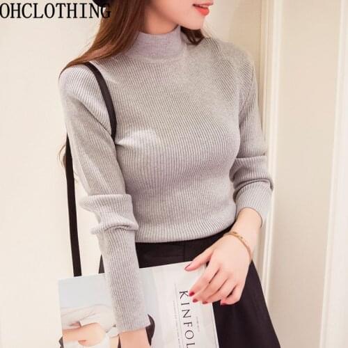 Knitted Turtleneck Sweater Women 2017 New Fashion Autumn Winter Long Sweaters Tops Womens Casual Crochet Turtlenecks