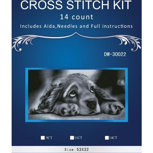 Top Quality Beautiful Lovely Counted Cross Stitch Kit Similar Dim cross stitch Similar DMC one black dog