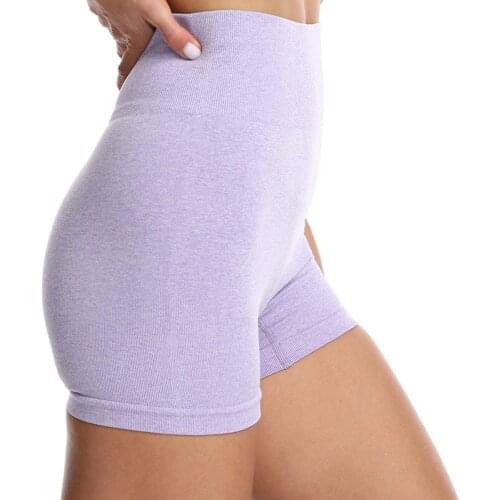 Macaron Womens Yoga Shorts Solid Color Womens Sports Fitness Home Base Tight Sexy Yoga Short-sleeved
