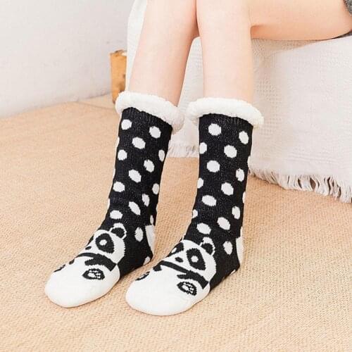 Women Winter Christmas Socks Cotton Print Thicken Anti-slip Warm Fleece Socks Female harajuku Ladies Funny Socks 2020