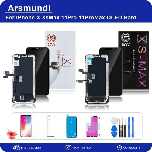 GW OLED For iPhone X Xs Max 11Pro Max LCD Display Touch Screen Digitizer Assembly Replacement Parts LCDs + Gifts