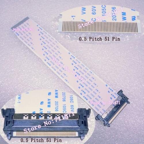 51P FFC FPC Ultra HDTV 4K Screen Line Cable Type A 0.5 Pitch UltraHD TV 51P Flexible Flat Cable 51Pin HDTV Screen Cable Line