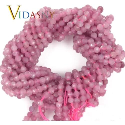 Natural Stone Faceted Tourmaline Gemstones Diy Necklace Accessorie 2-4.5mm Spacer Loose Beads For Jewelry Making 15'' Wholesale