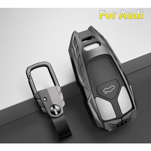 Zinc Alloy Material Car Key Case Cover Fob Shell for Audi A4 B9 A5 A6L S4 S5 S7 8W Q7 4M Q5 TT TTS RS Coupe Accessories