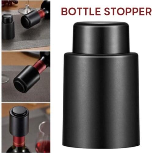 Black silicone wine bottle cap stopper with time scale champagne stopper vacuum sealed wine cork retain freshness bar tools