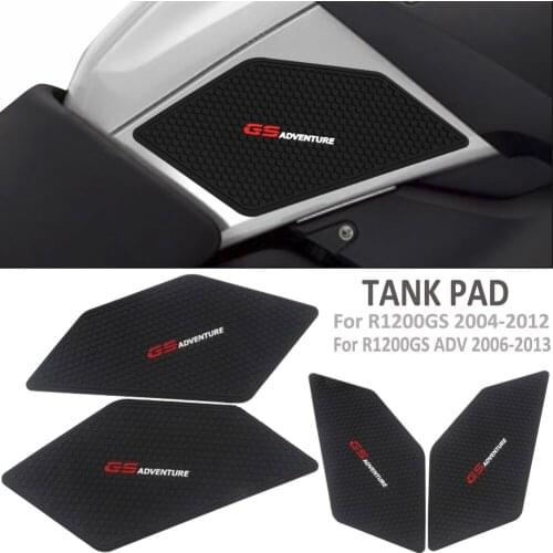 For BMW R1200GS R 1200 GS ADV Adventure 2004 - 2013 Motorcycle Non-slip Side Fuel Tank Stickers Waterproof Pad Rubber Sticker