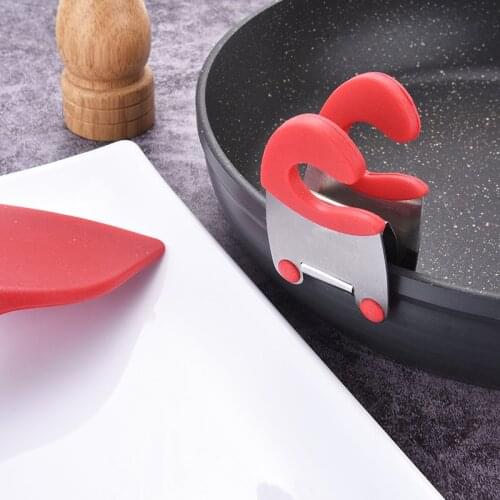 Pot Side Spatel Clip Anti-Scald Grip Easy Pot Clip Kitchen Accessories Gadget Organize Cooking Tools For Kitchen TS2