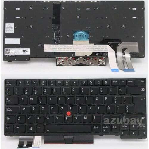 Spanish Keyboard for Lenovo Thinkpad T14 Gen 1, P14s Gen 1, 5N20V44201 5N20V44057 5N20V43913 5N20V43769, Backlit, Black Frame