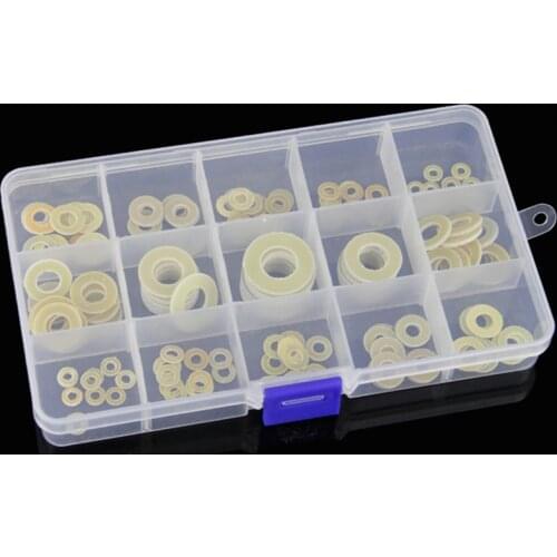 150pcs Bakelite Washer Insulated Flat Washer Mess Kit Electrical Insulation Mat M3M4M5M6M8M10M12