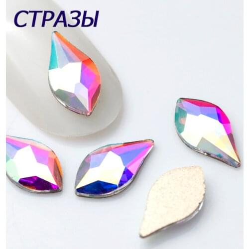 Marquise Nail Rhinestones Crystals Flatback Glass Stones Manicure Nail Art Decoration Charms Gem Jewelry Accessories