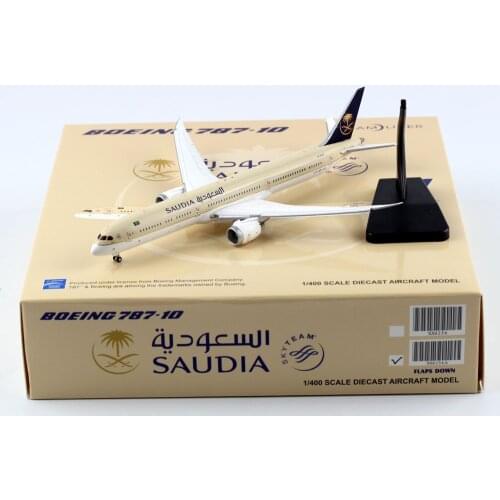 1:400 Alloy Collectible Plane XX4256A Saudi Arabian Airlines "Dreamliner" B787-10 Diecast Aircarft Jet Model HZ-AR24 Flaps Down