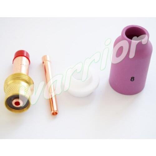 #8 TIG Gas Lens KIT 54N14 3.2mm 45V27 10N25 54N01 For Welding Machine Torch PTA DB SR WP 17 18 26