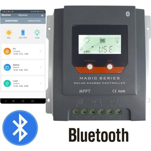 20a 30a 40a MPPT Solar Controller 12/24V Mobile Bluetooth Communication Solar Charging Controller