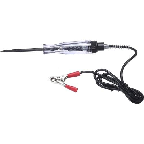 3-24V Light Bulb Automobile Voltage Circuit Tester Digital Display Car Fuse Test Pen Detector Probe Electrical Meter