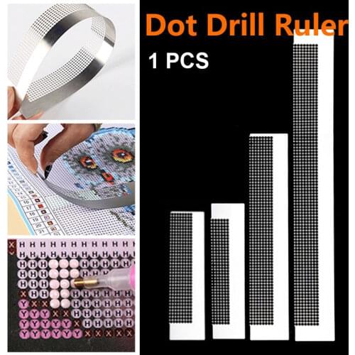 Diamond Painting Ruler Blank Grids Drawing Point Net Stainless Steel Embroidery Art 5D DIY Diamond Painting Full Partial Tool