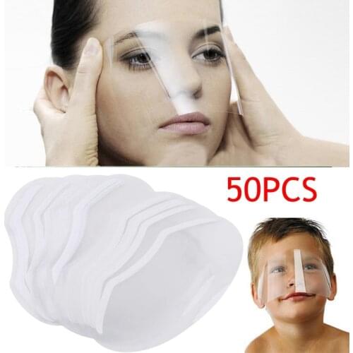 50 pcs Eye Protection Hairdressing Mask Hairspray Isolate Haircut Tool Face Protecting Forehead Mask Face Shield Disposable