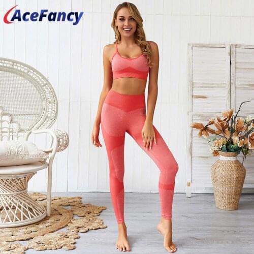 Yoga Set Short Tops Padded Bra Energy Yoga Leggings Seamless High Waist Squatproof Gym Set ZC1976 Women 2 piece Set Yoga Suits