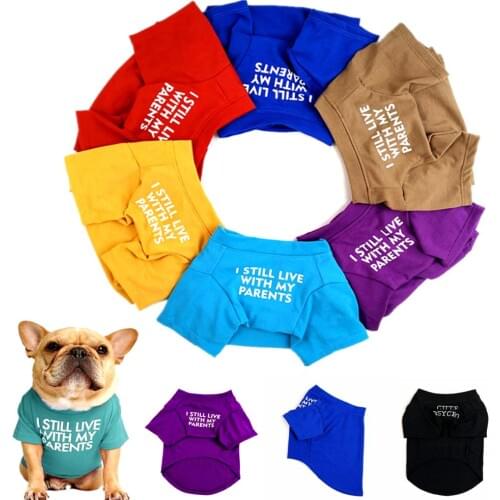 Dog Clothes for Pet Cat Vest Clothes For Small Dogs Cats Cotton Fashion Clothes for French Bulldog Pet T-shirt Chihuahua Costume
