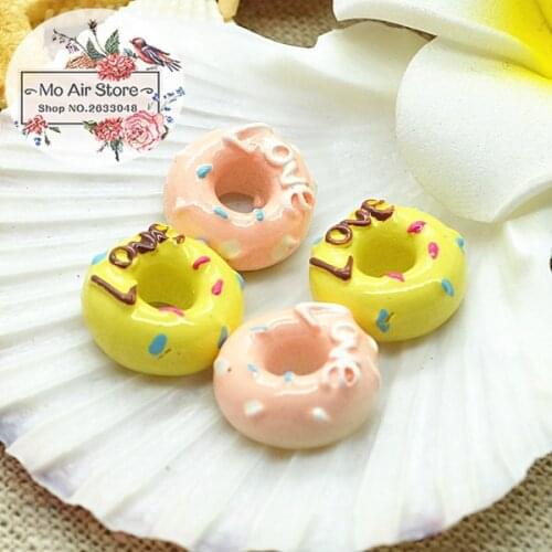 Donut sweet candy 10PCS 13mm Resin Flatback Cabochon Miniature Food Art Supply Decoration Charm DIY craft