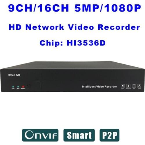 NVR 8CH 16CH H.265 5MP 1080P Network Video Recorder Supports onvif HDMI IP camera recorder cctv recorder for IP Camera System