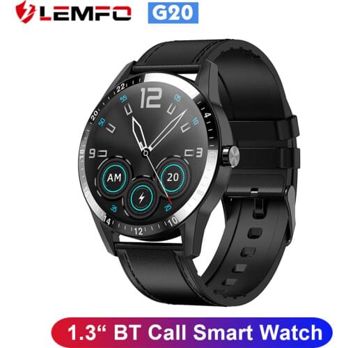 LEMFO G20 Full Touch Smart Watch Men Business Style Support Bluetooth Call Heart Rate Monitor Smartwatch for Android IOS Phone