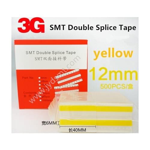 SMT Double splice Tape 12mm yellow 500pcs/box