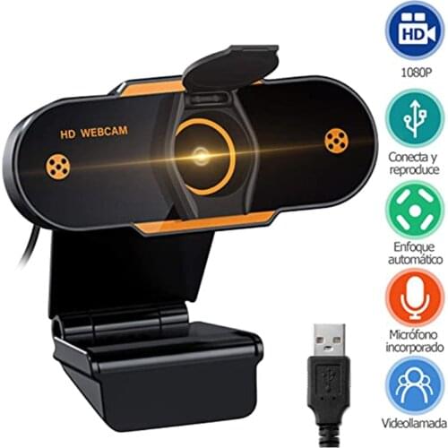 1080P HD Web Camera Auto Focus Webcam CMOS USB Computer PC Camera with Mic for Video Calling Network Teaching Office Meeting