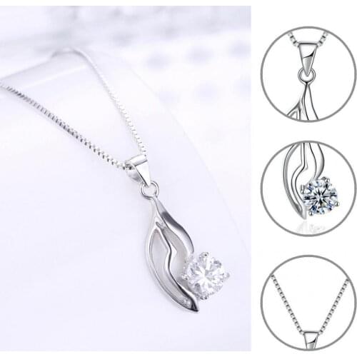 Jewelry Stylish Tree Leaf Cubic Zirconia Necklace Women Women Necklace Tree Leaf for Dating