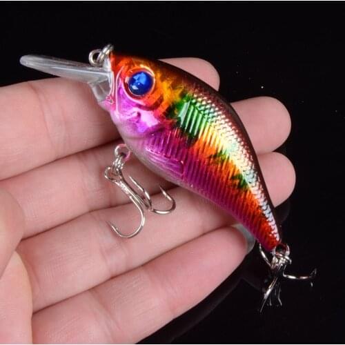 1PCS 7.5cm 10.2g Hard VIB Lures Fishing Minnow Bait Treble Hooks Sinking Crankbait wobbler Fishing Tackle 3DEyes