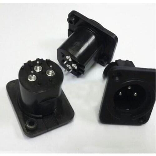 10pcs 3pin seat 3pin XLR Audio socket plastic microphone socket XLR Male socket for microphone, acoustics, stage lights