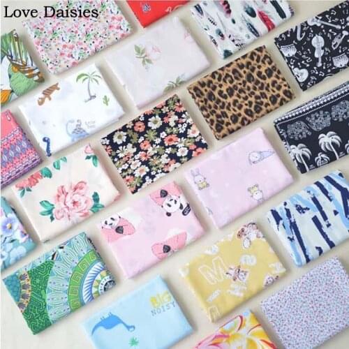 100% Rayon Cartoon Flower Animal Panda Crane Fan Stripe Thin Soft Smooth fabric for Summer Apparel Dress Shirt Blouse Nightdress