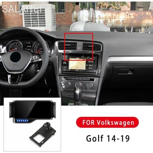 2021Hot Car Smart Electric Mobile Phone Holder For VW Golf 2014 2015 2016 2017 2018 2019 Air Vent Clip Mount Mobile Cell Stand