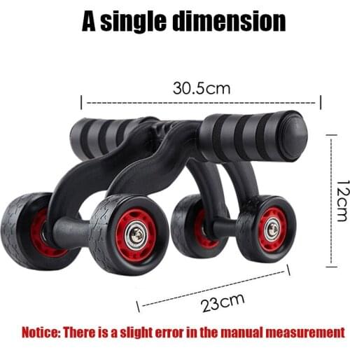 4 Wheels Abdominal Roller for Muscle Exercise Equipment Home Indoor Office Fitness No Noise
