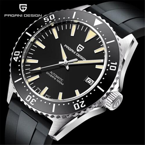 PAGANI DESIGN New Stainless Steel Watch for Men Luxury Sapphire Glass Waterproof 100m Top Brand Automatic Mechanical Wrist watch