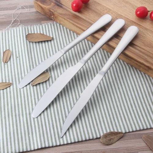 Table Steak Dessert Knife 410 Stainless Steel Luxury Western Tableware New Arrivals Kitchen Flatware Tools