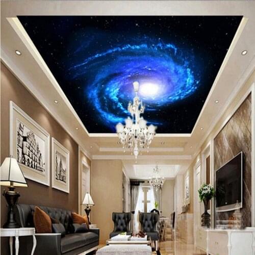 Photo wallpaper Romantic Dream Star whirlpool living room ceiling frescoes zenith wallpaper custom mural