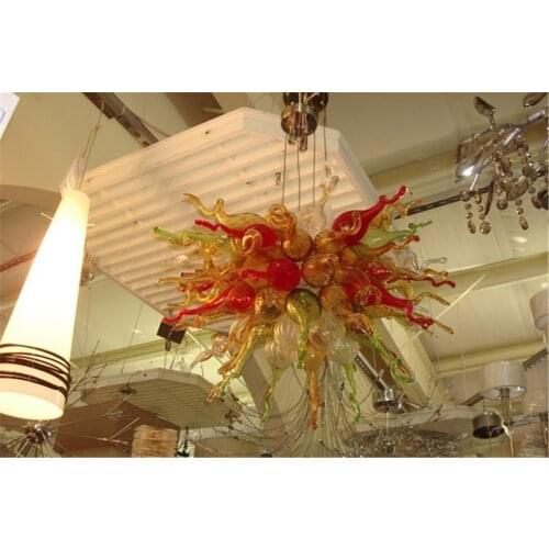 Artistic Multi Colored 100% Mouth Blown Borosilicate Murano Glass Chandelier
