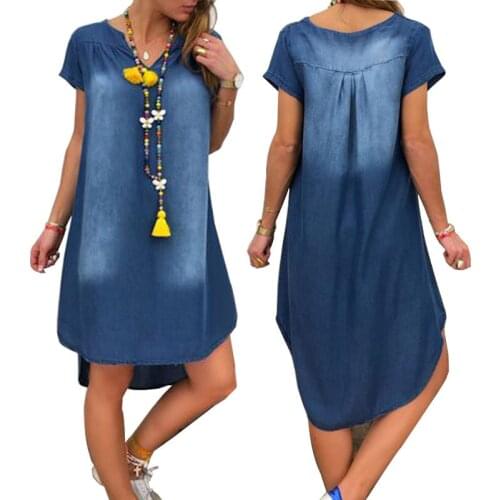IOWBFNYS Fashion Denim Dresses