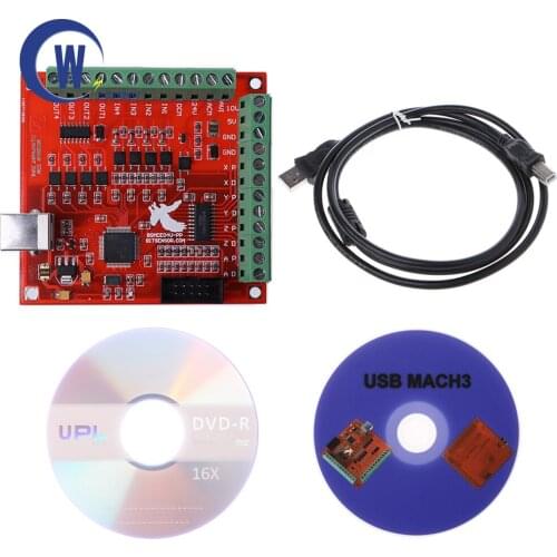 CNC USB MACH3 100Khz Breakout Board 4 Axis Interface Driver Motion Controller L29K