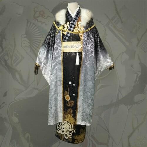 Anime Bungou Stray Dogs Cosplay Costume Dazai Osamu Cosplay Clothing Black kimono Outfit Halloween Suit