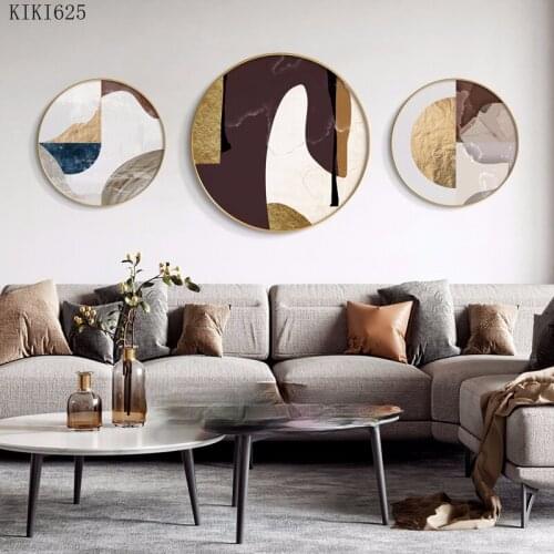 Creative Abstract Metal Art Wall Hanging Hanging Picture Home Photo Frame Round Background Wall Decorative Paintings Decoration