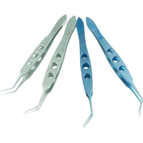 10.5CM Stainless Titanium Dovetailed Micro Tweezers Straight bend Head Platforms Ophthalmic Forceps Instrument Ophthalmic