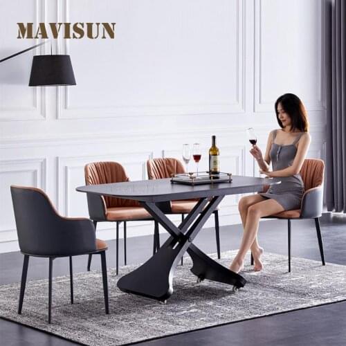 Multifunctional Lifting Rock Board Coffee Desk Kitchen Table Creative Design Small Apartment Dining Table And Chair Combination
